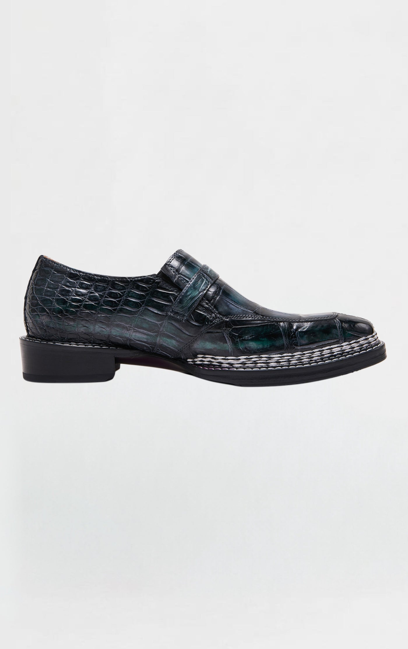Green crocodile monkstrap