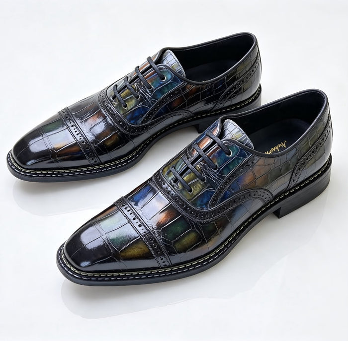 Multi colour crocodile oxford