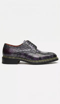 Purple patina split toe derby