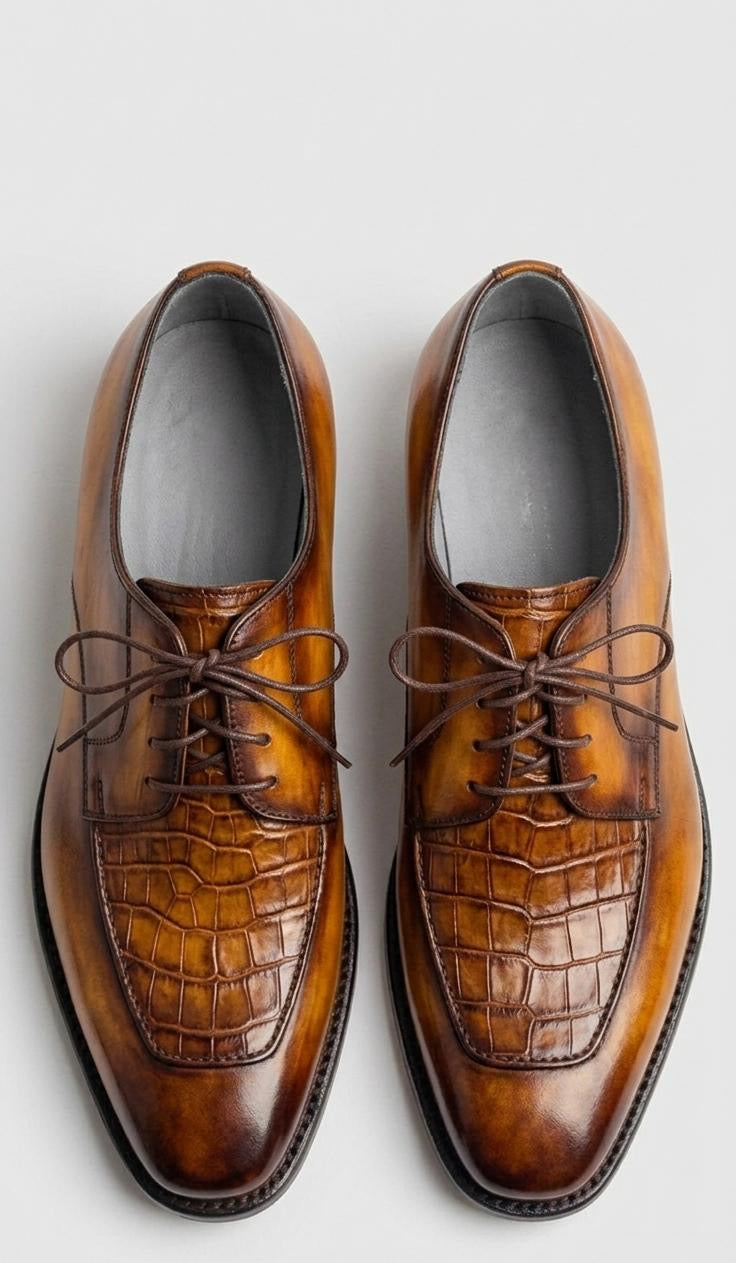 Tan crocodile derby