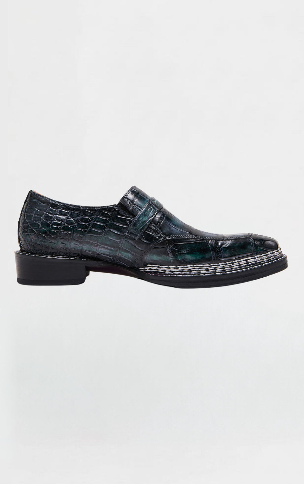 Green crocodile monkstrap