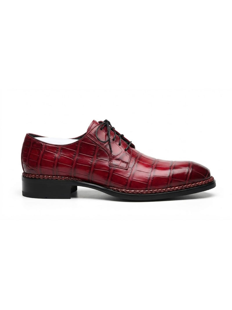 Burgundy crocodile derby