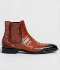 Tan Alligator-original Leather Chelsea Boots