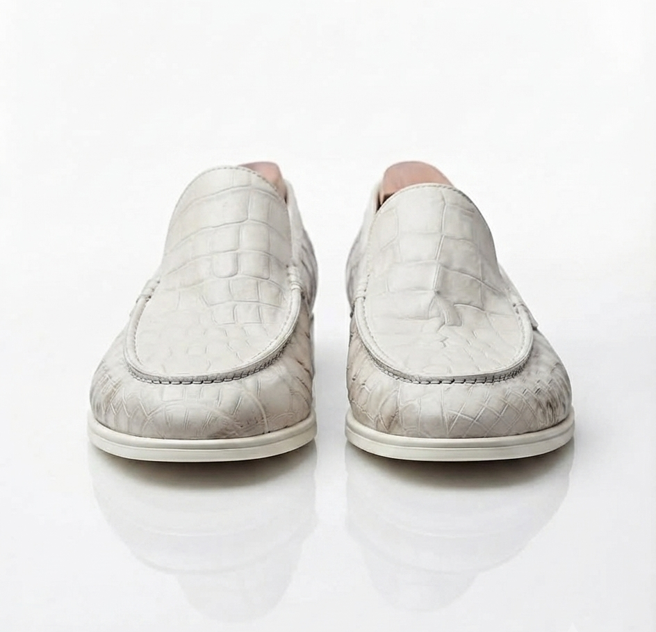 Off-White Crocodile-original Slip-On Casual Loafers