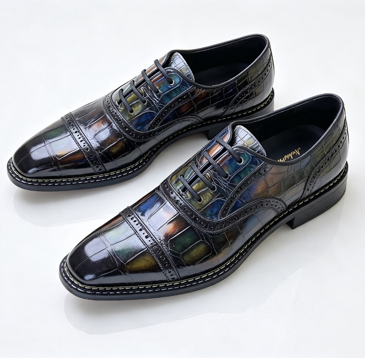 Multi colour crocodile oxford