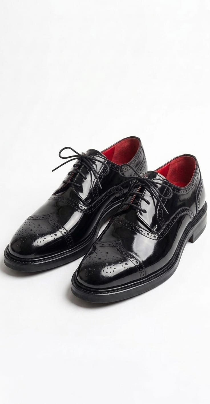 Black wingtip derby