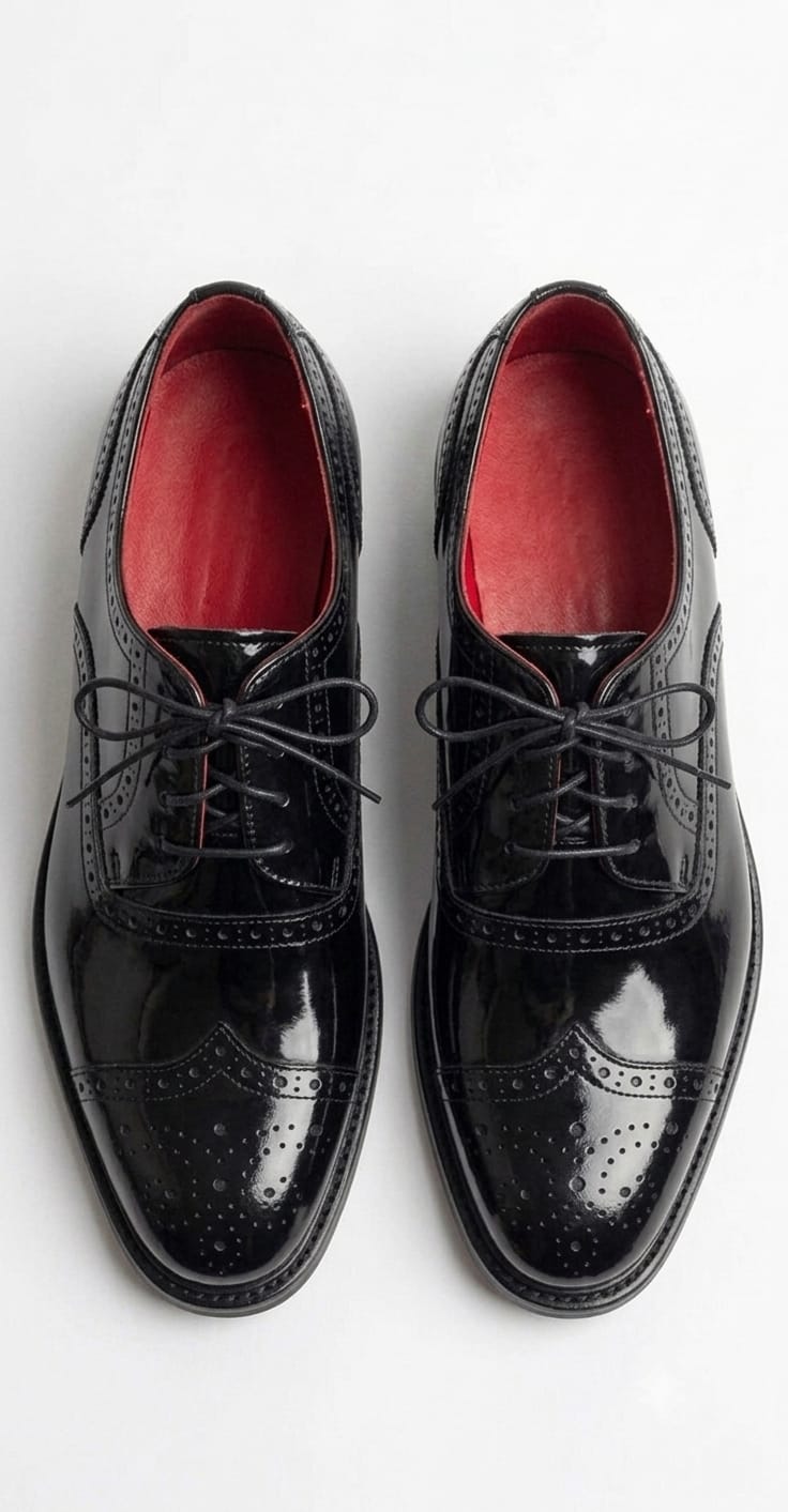 Black wingtip derby