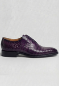 Sophisticated Deep Purple Alligator-original Leather Oxford Shoes