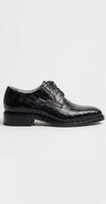 Black Crocodile Leather Derby